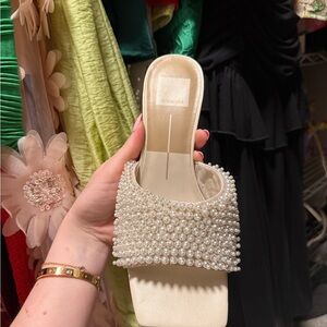 Dolce Vita Nandy Vanilla Pearls Block Heel